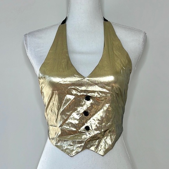 Gold Halter Vest - Picture 1 of 7